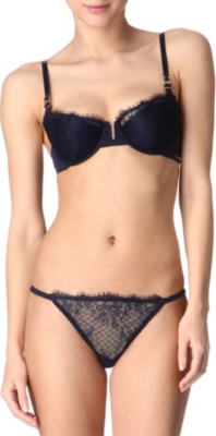 CALVIN KLEIN Eyelash Chantilly lace demi underwired bra range
