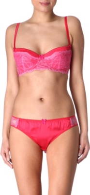 MIMI HOLLIDAY Cherry satin shoulder bra range