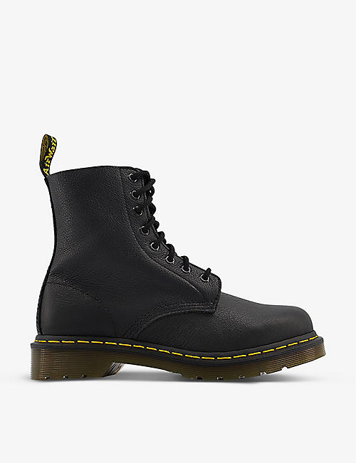 DR. MARTENS: 8-eyelet grained-leather boots
