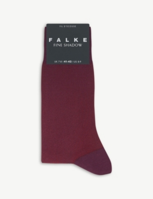 Falke Fine Shadow Cotton-blend Socks In Purple Ruby