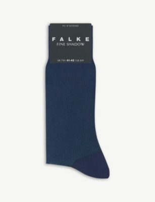 Falke Fine Shadow Cotton-blend Socks In Sky Green