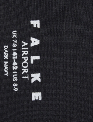 Falke Mens Dark Navy Airport Knitted Socks In Dark Navy