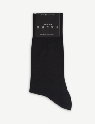 Falke Mens Dark Navy Airport Knitted Socks