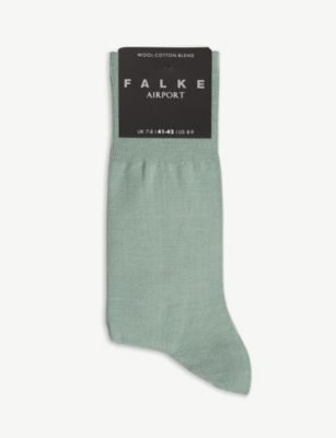 Falke Airport Knitted Socks In Sage