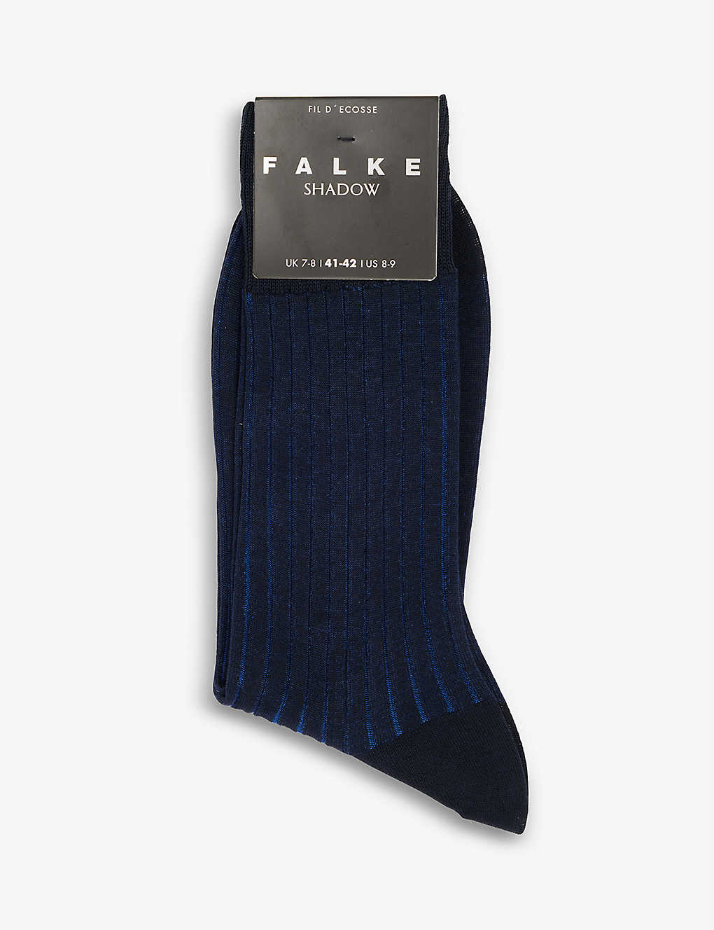 Falke Shadow Striped Cotton-blend Socks In Navy/blue
