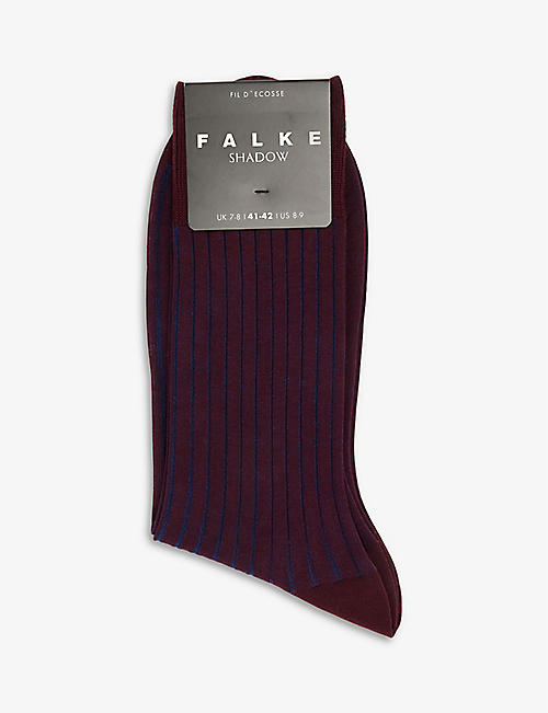 FALKE: Shadow striped cotton-blend socks