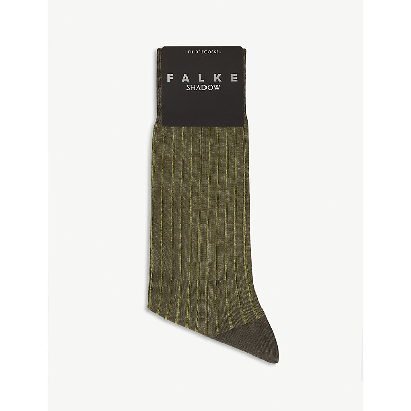 FALKE Shadow striped cotton-blend socks