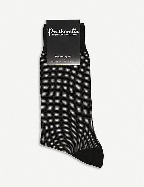 PANTHERELLA: Birdseye wool-blend socks