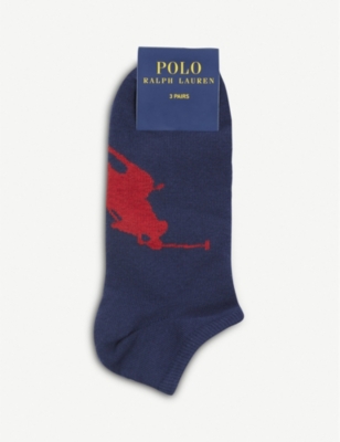 POLO RALPH LAUREN Big Pony trainer socks pack of three Selfridges