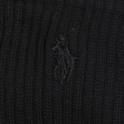 Polo Ralph Lauren Set Of Three Combed Cotton Socks In Nero