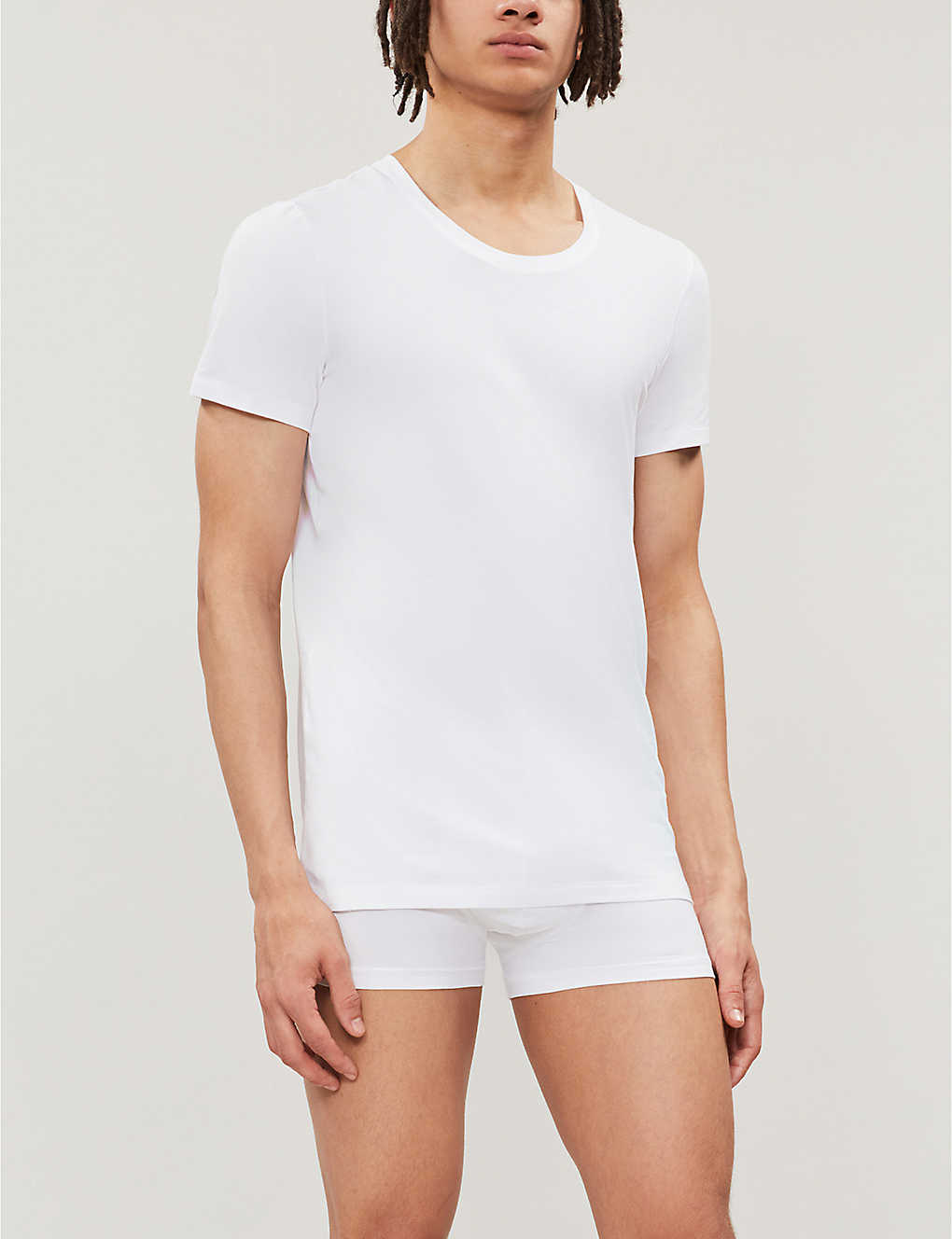 Shop Hanro Men's White Cotton Superior Cotton-blend T-shirt
