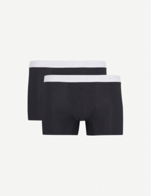 White Pack of two Essentials cotton-blend boxer briefs, Hanro