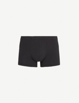 HANRO - Elasticated slim-fit stretch-cotton trunks