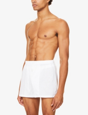 Shop Hanro Men's White Sport-fit Cotton Boxers