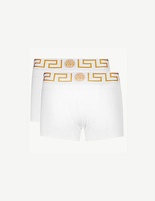 VERSACE: Pack of two Iconic slim-fit stretch-cotton briefs