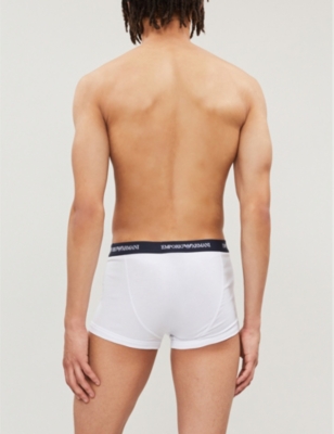 EMPORIO ARMANI: Pack of three logo slim-fit cotton briefs