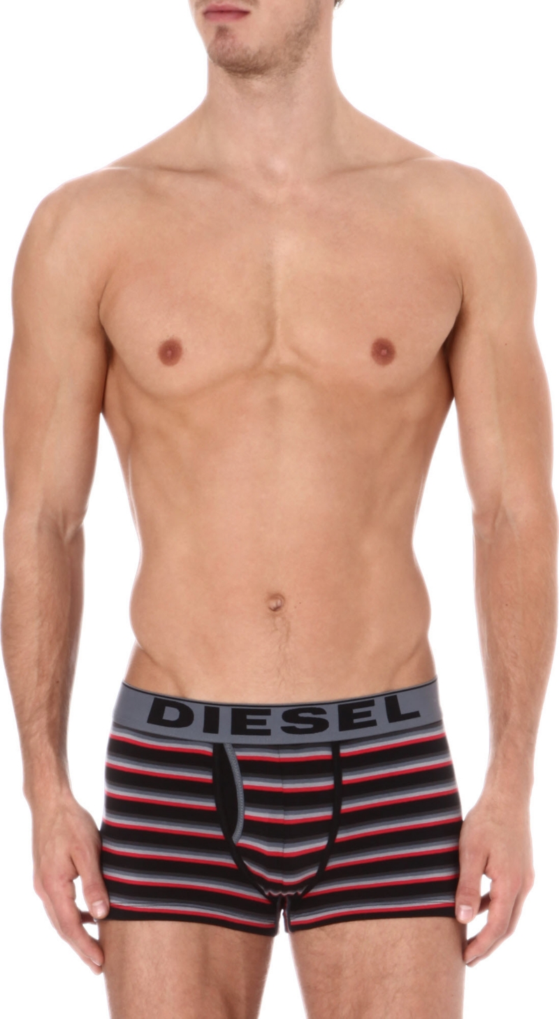 DIESEL   Pack of three striped and plain briefs