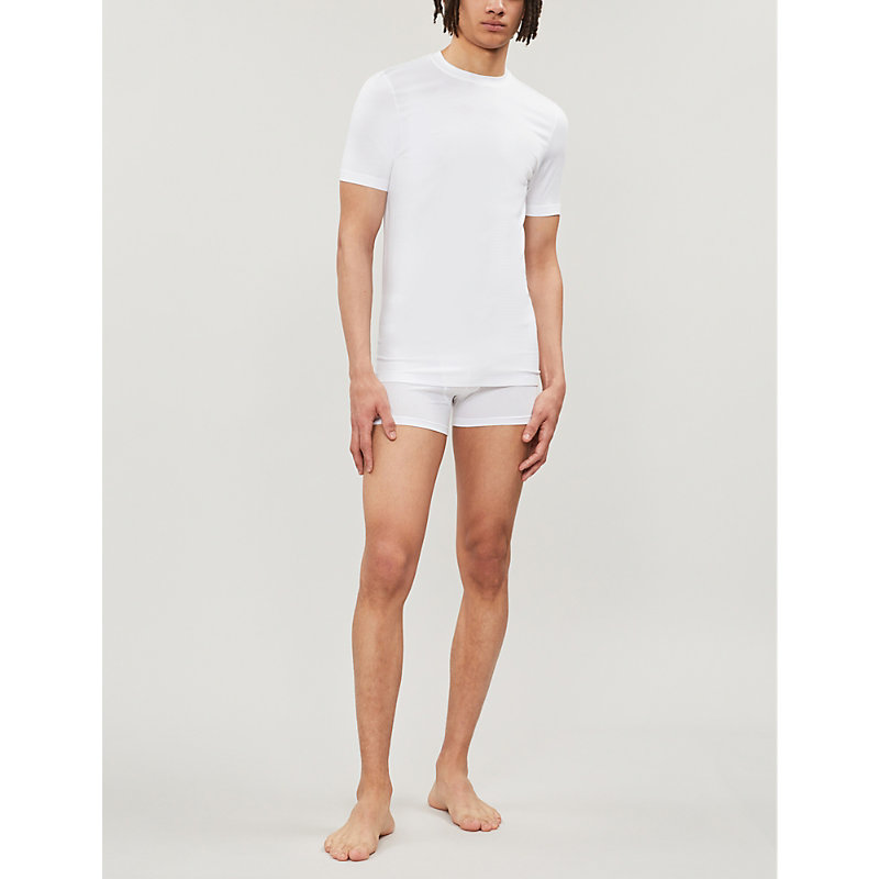 Shop Zimmerli Mens White 700 Pureness Modal T-shirt
