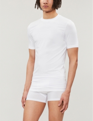 Shop Zimmerli Men's White 700 Pureness Modal T-shirt