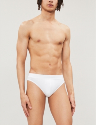 Zimmerli Mens White Slim-fit Stretch-cotton Briefs