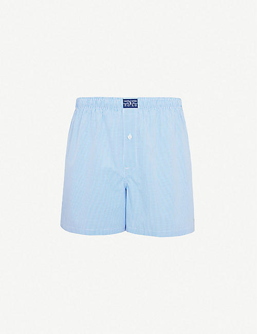 POLO RALPH LAUREN: Gingham relaxed-fit cotton boxers