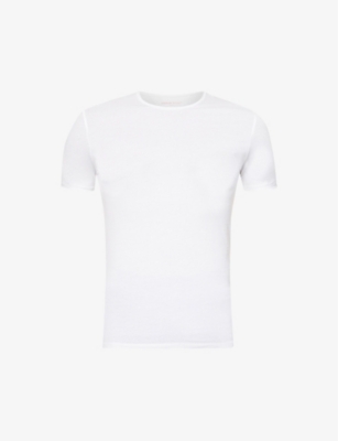 Shop Derek Rose Derek Rose Men's White Jack Pima-cotton T-shirt