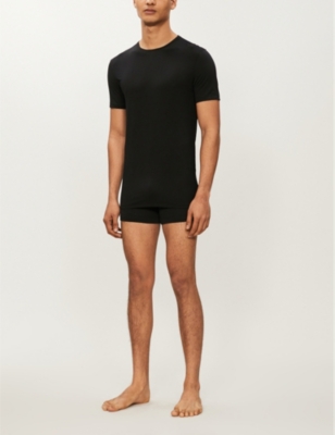 Derek Rose Micromodal Crew-neck T-shirt In Black
