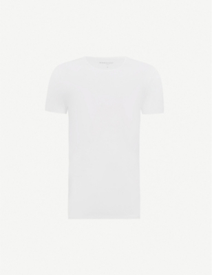 Derek Rose Derek Rose Mens White Crewneck Modal T-shirt