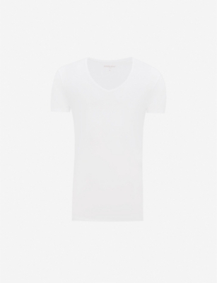 DEREK ROSE: Jack v-neck cotton t-shirt