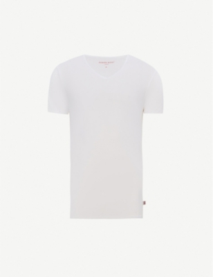 DEREK ROSE: V-neck modal T-shirt