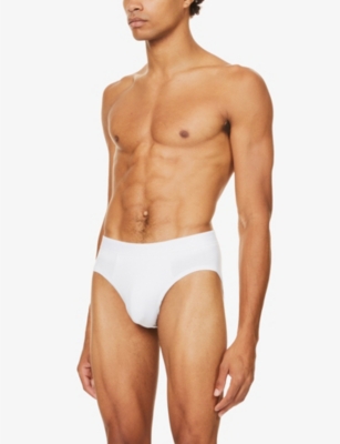 Shop Derek Rose Men's White Slim-fit Modal Briefs