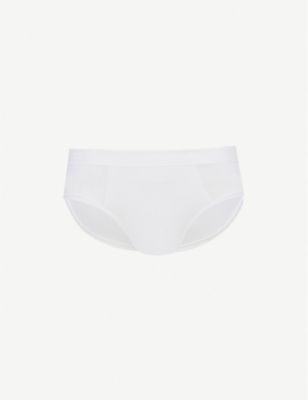 Derek Rose Derek Rose Mens White Slim-fit Modal Briefs