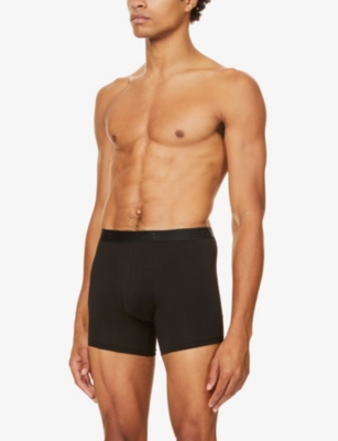 Derek Rose Jack Cotton Hipster Trunks In Black
