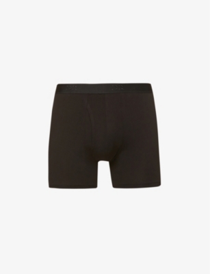 Shop Derek Rose Mens Black Jack Slim-fit Pima-cotton Trunks