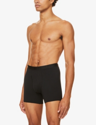 Derek Rose Mens Black Alex Regular Fit Stretch Modal Trunks In Black