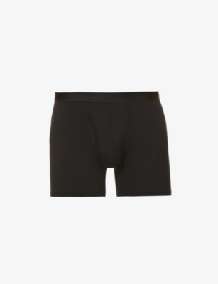 Derek Rose Mens Black Alex Regular Fit Stretch Modal Trunks