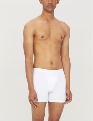 Shop Derek Rose Men's White Alex Slim-fit Stretch-modal Trunks