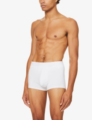 Shop Derek Rose Mens White Regular-fit Modal Trunks