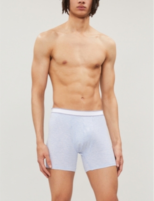 Derek Rose Ethan Stretch-micromodal Jersey Boxer Briefs In Blue