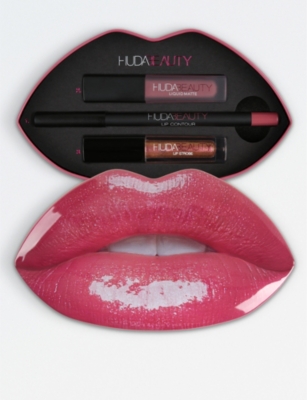 HUDA BEAUTY Contour & Strobe Lip Set