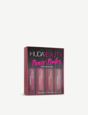 HUDA BEAUTY Power Pinks Liquid Matte Lipstick 4x1.9ml