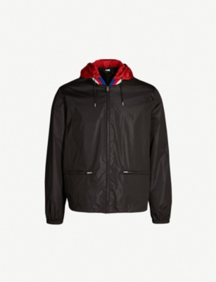Shop Gucci Shell Windbreaker Jacket In Black