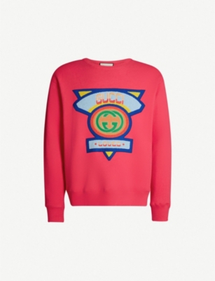 gucci 80s patch sweater