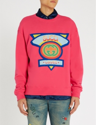 gucci 80s patch sweatshirt