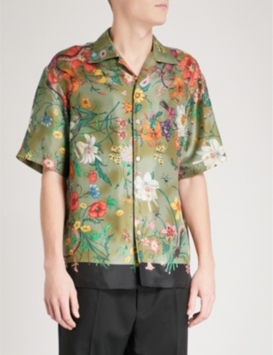 gucci floral silk shirt