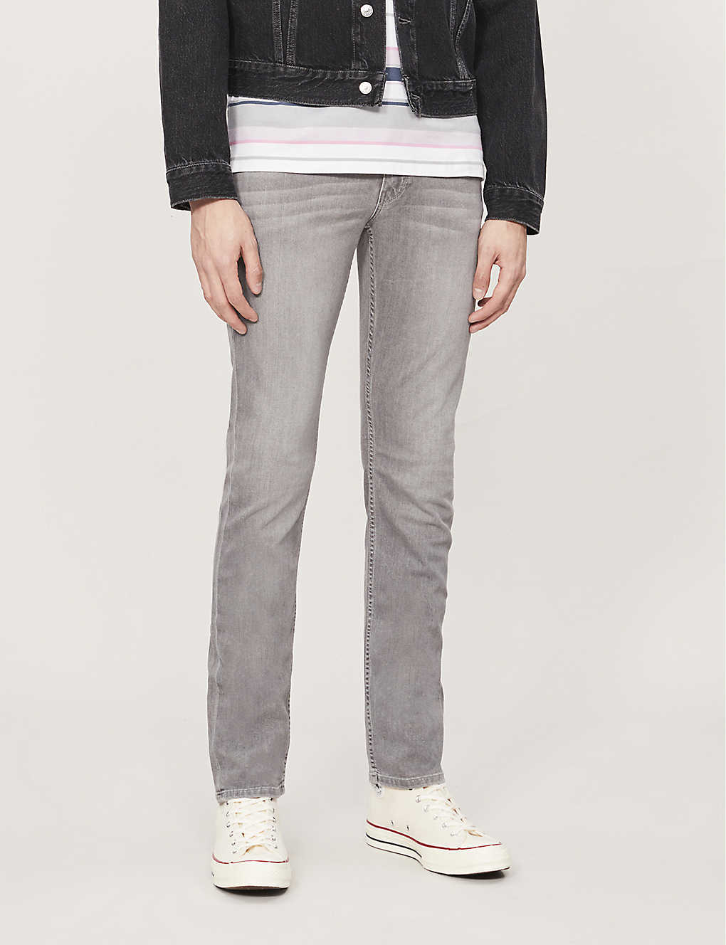 Shop Paige Men's Annex Lennox Slim-fit Jeans In Grey