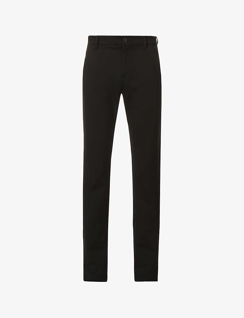 Paige Stafford Slim-fit Tapered-leg Stretch-woven Trousers In Black