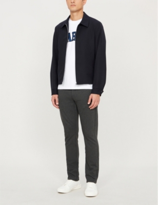 PAIGE: Stafford slim-fit tapered-leg stretch-jersey trousers