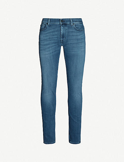 7 FOR ALL MANKIND: Ronnie Tapered Luxe Performance Plus skinny tapered jeans