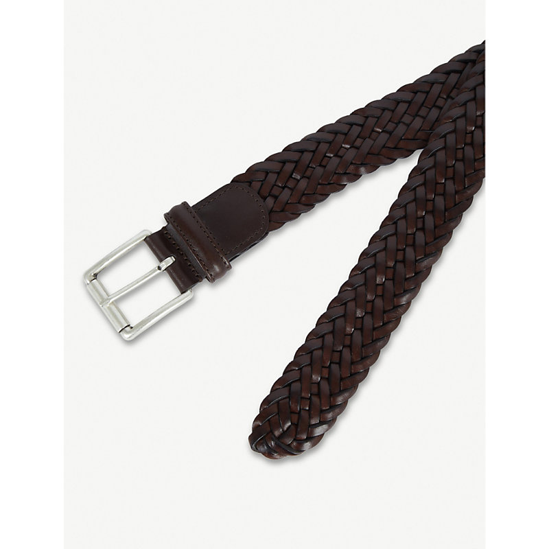 Shop Anderson's Andersons Mens Brown Woven Leather Belt